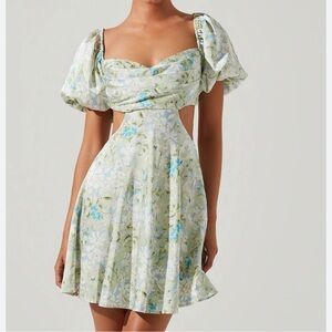 ASTR the Label cutout puff sleeve mini dress